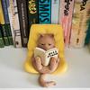 Cat Reading Figurine 3D Printed Cute Lying Cat Reading Book Statue for Office Home Bookshelf Desktop Decor Gifts for Cat Lovers
