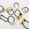 U-Shaped Minimalist Alloy Hair Tie with Bright Finish for Ponytails - European & American Style