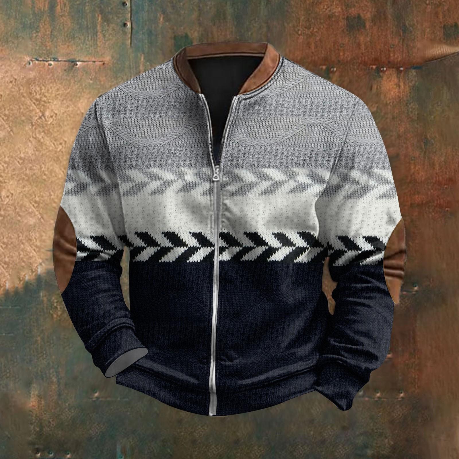 

Мужская повседневная толстовка в стиле ретро с градиентным принтом L чёрный