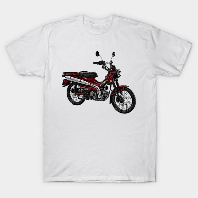 Men Black Print T-shirt Trail 125 Motorcycle Art No-Cut Transfer Paper Print Cotton Tshirt 4XL белый