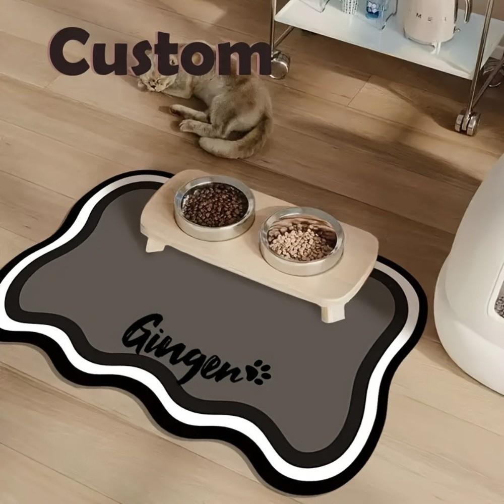 Spill-Proof Pet Mat Water Absorption Pet Feeding Mat Cat Bowl Mat  Pet Feeding Station