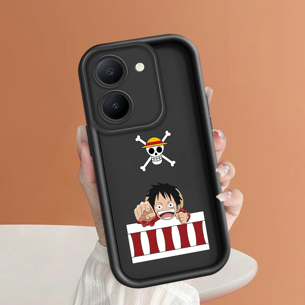 Soft Silicone Square Ladders Cartoon Pattern Full Cover Camera Protection Shockproof Case for iPhone Infinix Tecno Vivo