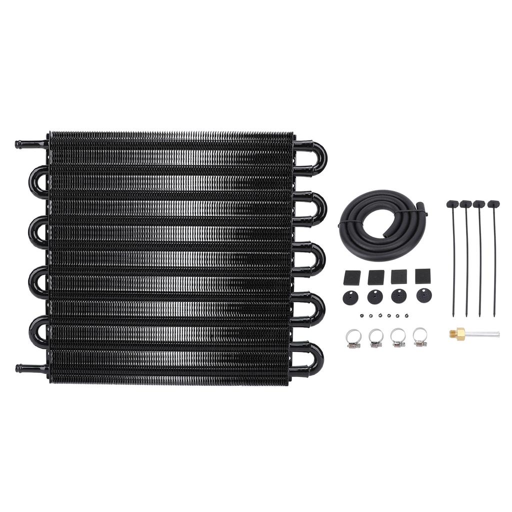 Transmission Oil Cooler 10 Row 395mm Aluminum Enhanced Fuel Efficiency Engine Oil Cooler Kit for 5 16in Transmission