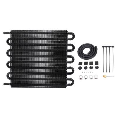 Getriebeölkühler 10 Reihen 395mm Aluminium Verbesserte Kraftstoffeffizienz Motorölkühler-Kit für 5 16in Getriebe