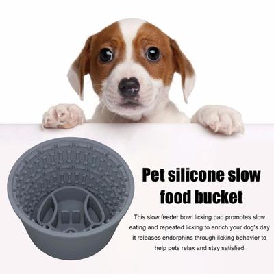 Yousheng Dog Slow Feeder Lick Bowl Silicone Dog Licking Mat Treat Dispenser Anti-Choking Pet Slow Eating Bowl for Small Medium Large Breed Dogs