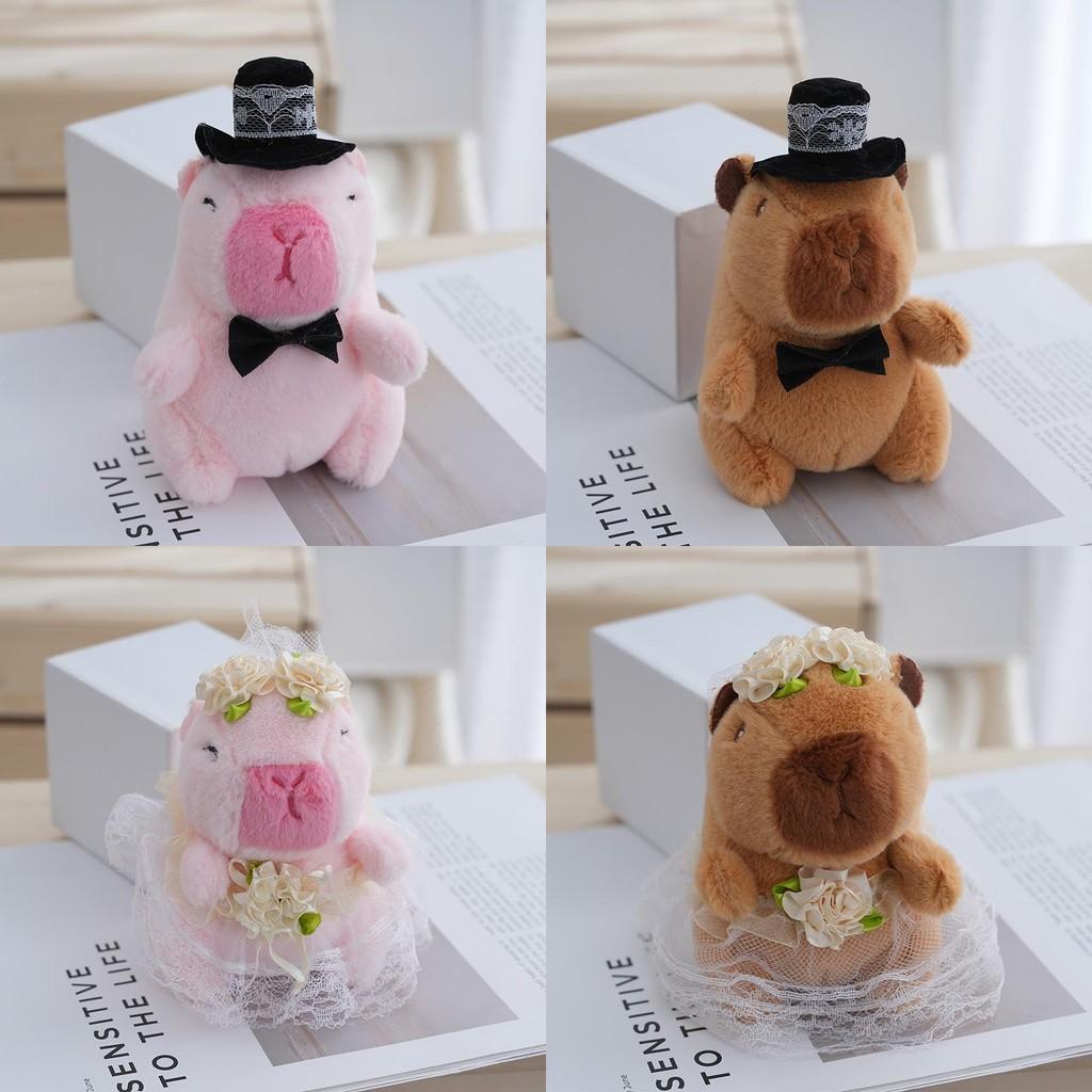 Lovers Soft Capybara Plush Doll Keychain Pendant For Backpack And Car Decor