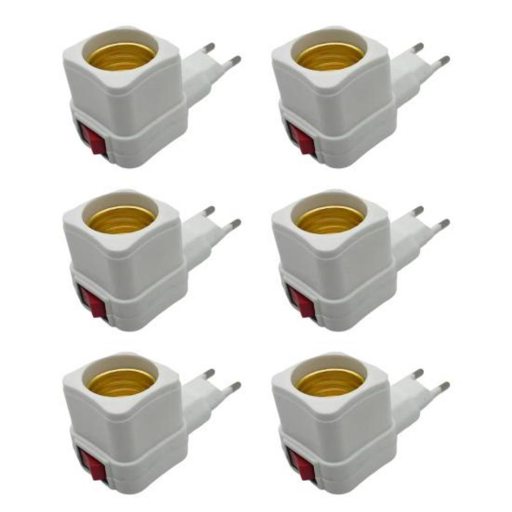 1PC E27 EU Plug Lamp Light Holder Base Socket Converter Adapter with Control Switch