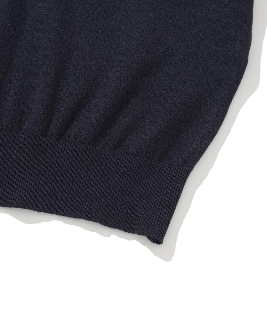 KNITTED (W) Basic Essential Washable Collar Knit Navy