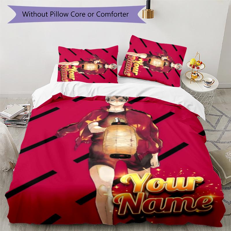 3pcs Shinsuke Kita Cover Set - Personalized Name, HD Printed Bedding with 1 Cover and 2 Pillowcases - Perfect for Home Decor, Easy Care
