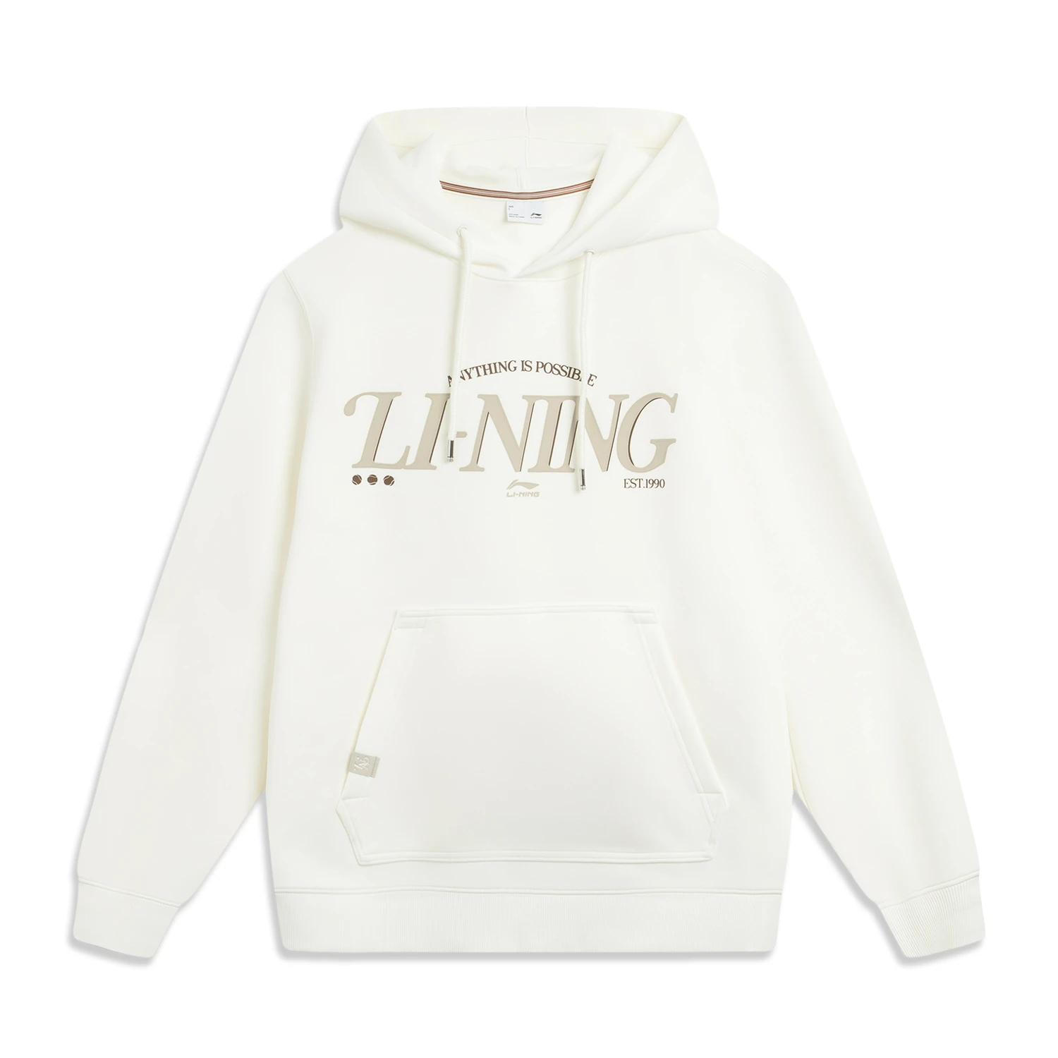 

Li-Ning Модный Простой Свободный Худи Пуловер С Надписью Мужская толстовка AWDVA47-4 M