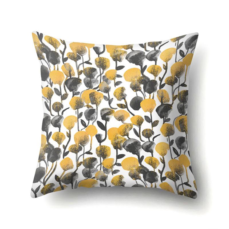 Polyester Kissenbezug Bedruckte Dekoration Sonnenblume Frühling und Herbst Heim Kissenbezug Auto Kissenbezug Nachttisch Kissenbezug