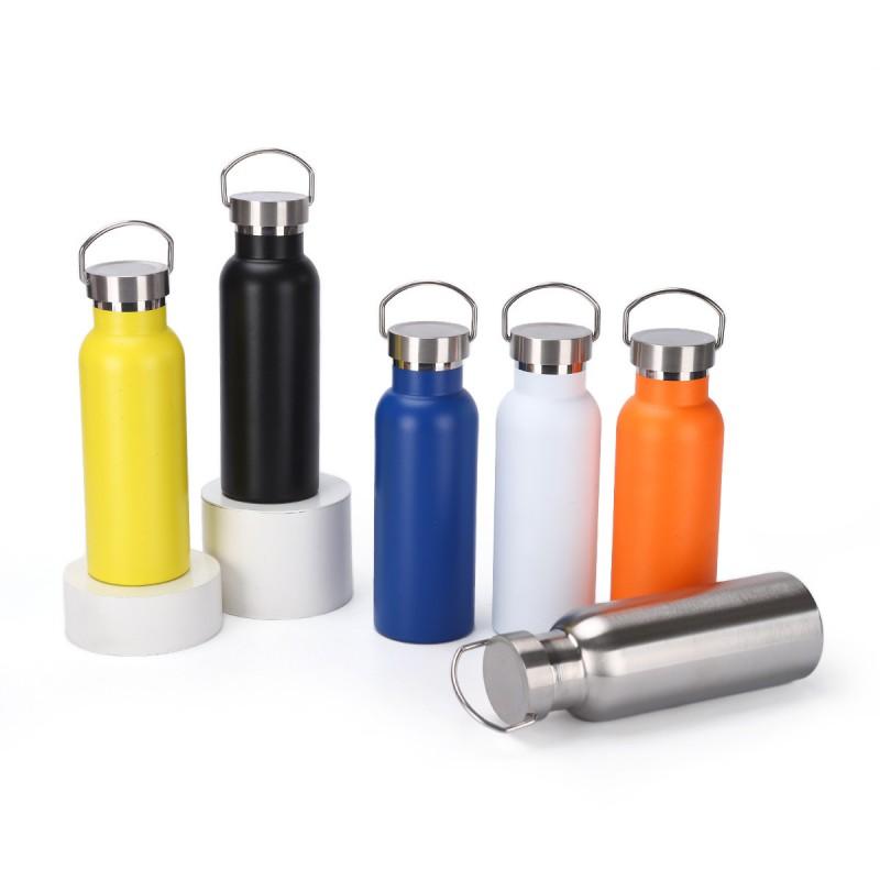 304 Stainless Steel Vacuum Insulated Travel Mug With Wide Mouth Handle Outdoor Hiking Camping Gym Office Use