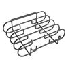 Rib Rack 4 Rows Capacity Compact Portable Iron Material Black Durable Reusable Barbecue Standing