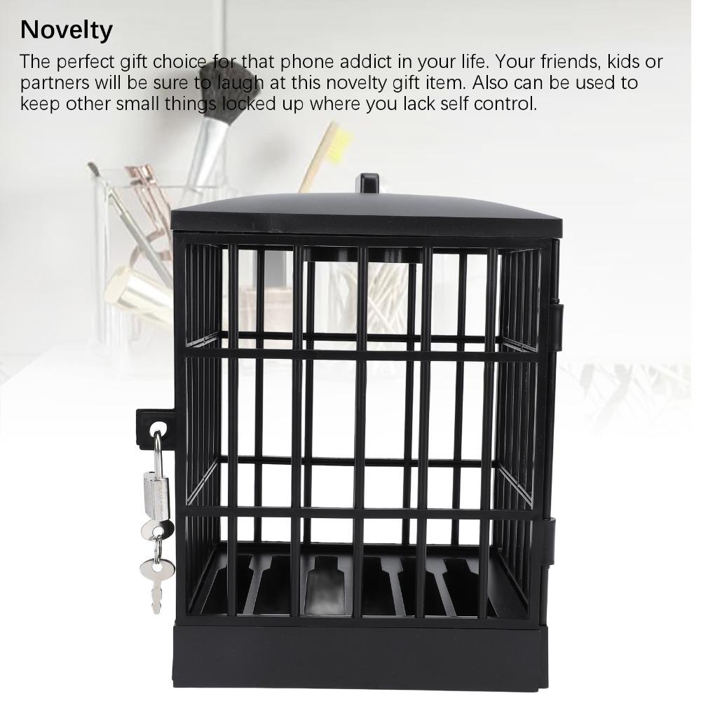 Lockable Design Cell Phone Jail Key Lock Black Grey Phone Lock Box Time Management All Black Mobile Phone Prison Classroom