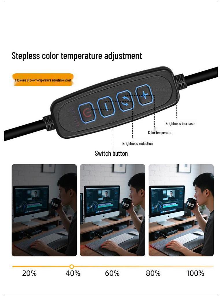 Doppelkopf LED Schreibtischlampe mit Augenschutz für Studium & Büro