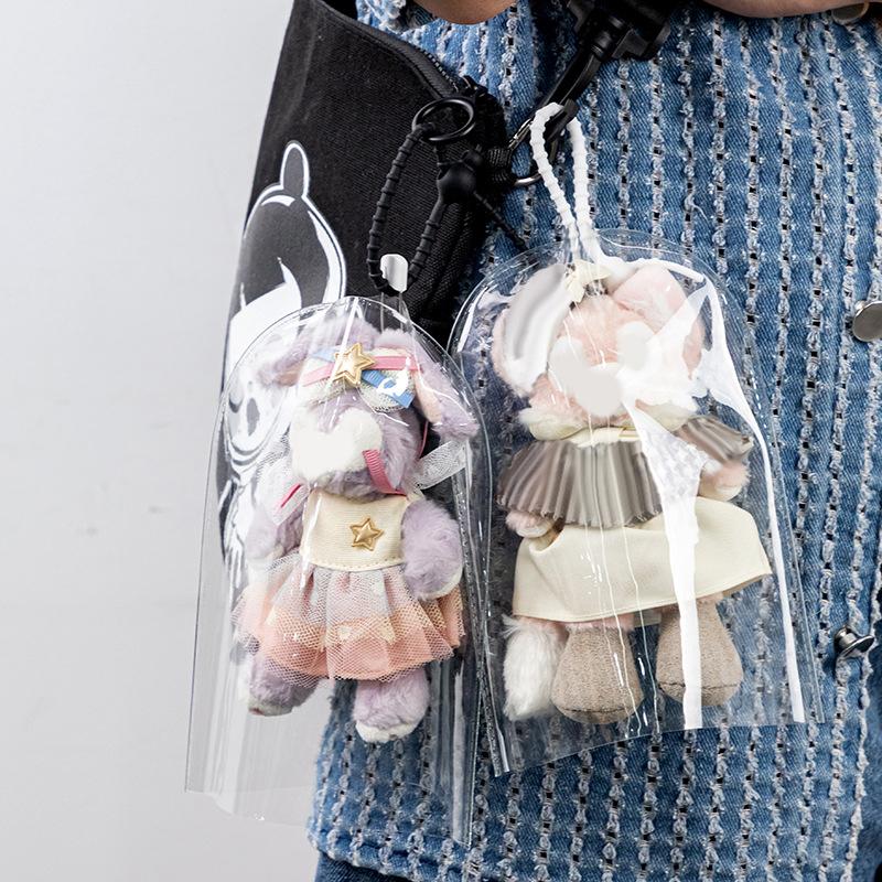 1Pc Doll Transparent Display Bag Doll Storage Bags Thicken Pvc Waterproof Storage Bag Going Out Dustproof Organizer Case