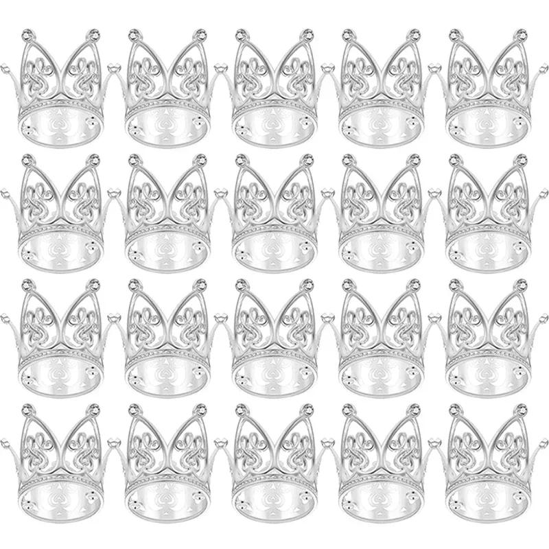 20/1 STÜCK Mini Krone Kuchen Dekoration Prinzessin Topper Glänzende Perle Tiara Kinder Haarschmuck Hochzeit Geburtstagsfeier Kuchen Zubehör