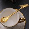 11CM Retro Metal Coffee Spoon Dragonfly Flower Bird Shape Ice Cream Cake Dessert Milk Mixing Spoon Teaspoon Kitchen Tableware