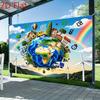 2D Dreamy Eco World Backdrop for Live Streaming & Content Creation