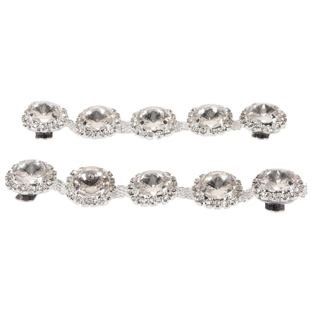 2 Stück Kristallglas Strass Schuhclips Stilvolle Strass Schuhclips Dekoration für DIY Hochzeit