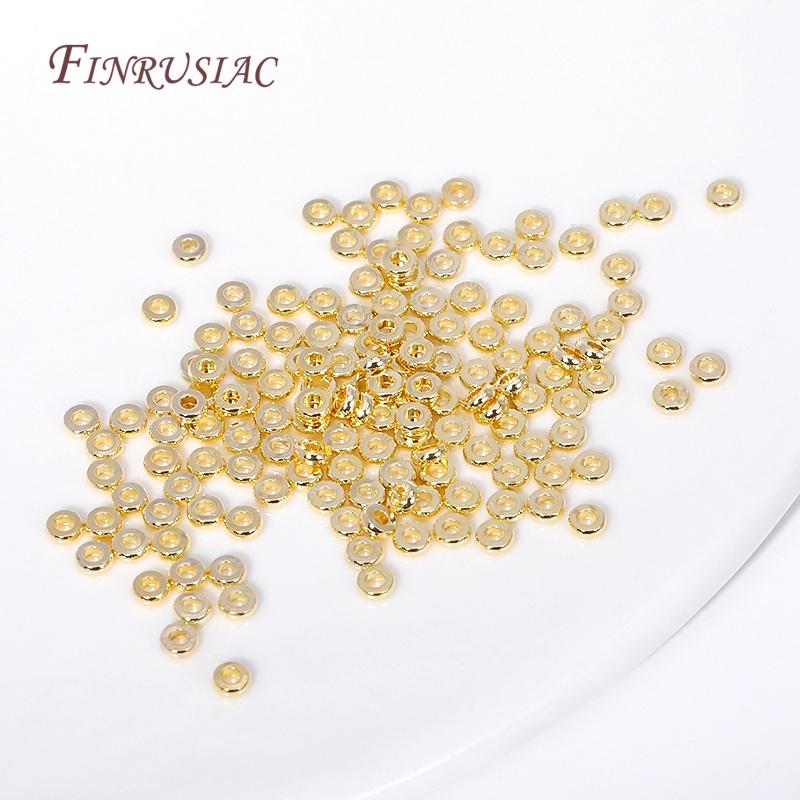

3-6mm Metal Spacer Beads For Jewelry Making,18K Gold Plated Bead Separators,Accessories For Beads,Bead Jewellery Findings 3mm-50pcs