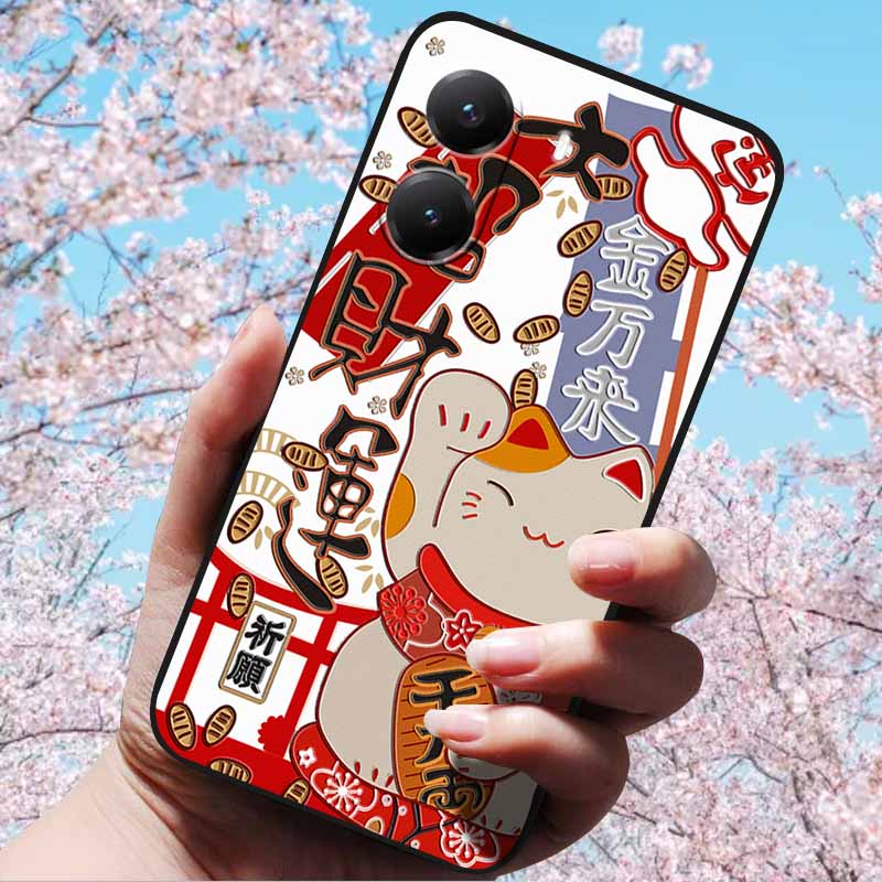 For Xiaomi Poco X7 Pro 3D Relief Flower Emboss Soft Silicone Case Cartoon Painted Back Cover for Poco X7 Pro with 3D Relief Case