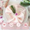 24/120Pcs Pearl Napkin Rings Elegant Pearl Elastic Serviette Holder For Christmas Birthday Wedding Party Banquet Table Decor