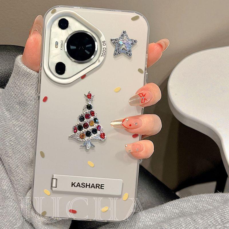 Applicable Huawei pura80pro mobile phone case premium sense cute HUAWEIpura70 Christmas tree stars