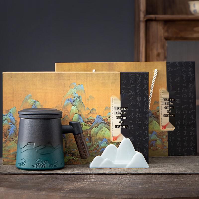 A Thousand Li of Rivers and Mountains Ceramic Tea Set