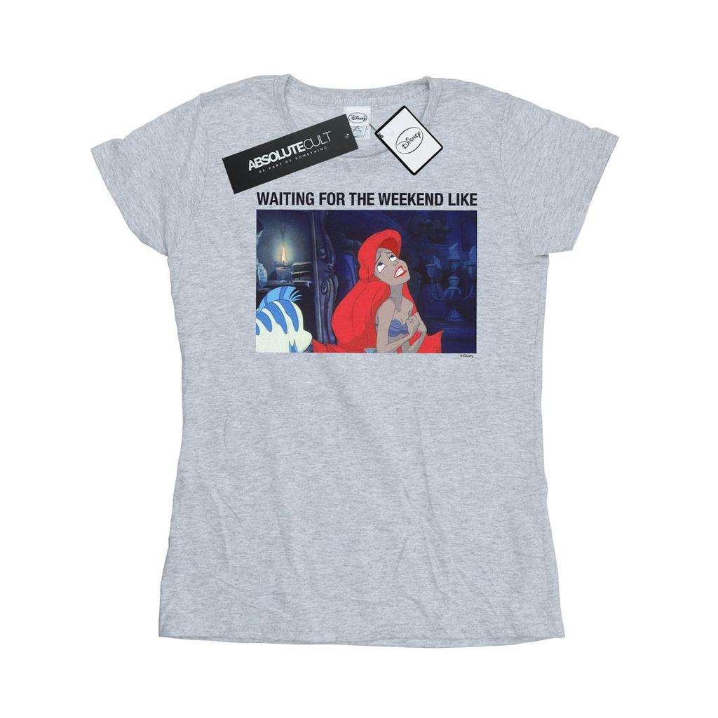 Disney Damen The Little Mermaid Warten Auf Das Wochenende Baumwoll-T-Shirt