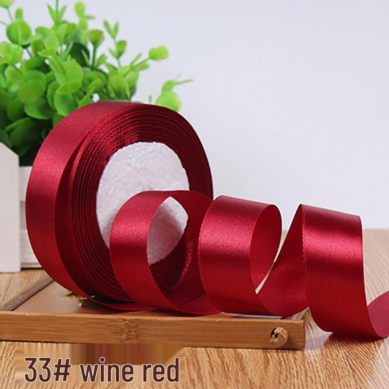 4cm Solid Color Satin Ribbon for Floral Art and Gift Packaging