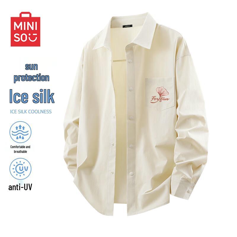 Miniso Men s UPF50+ Ice Silk Long-Sleeve Casual Shirt 2XL