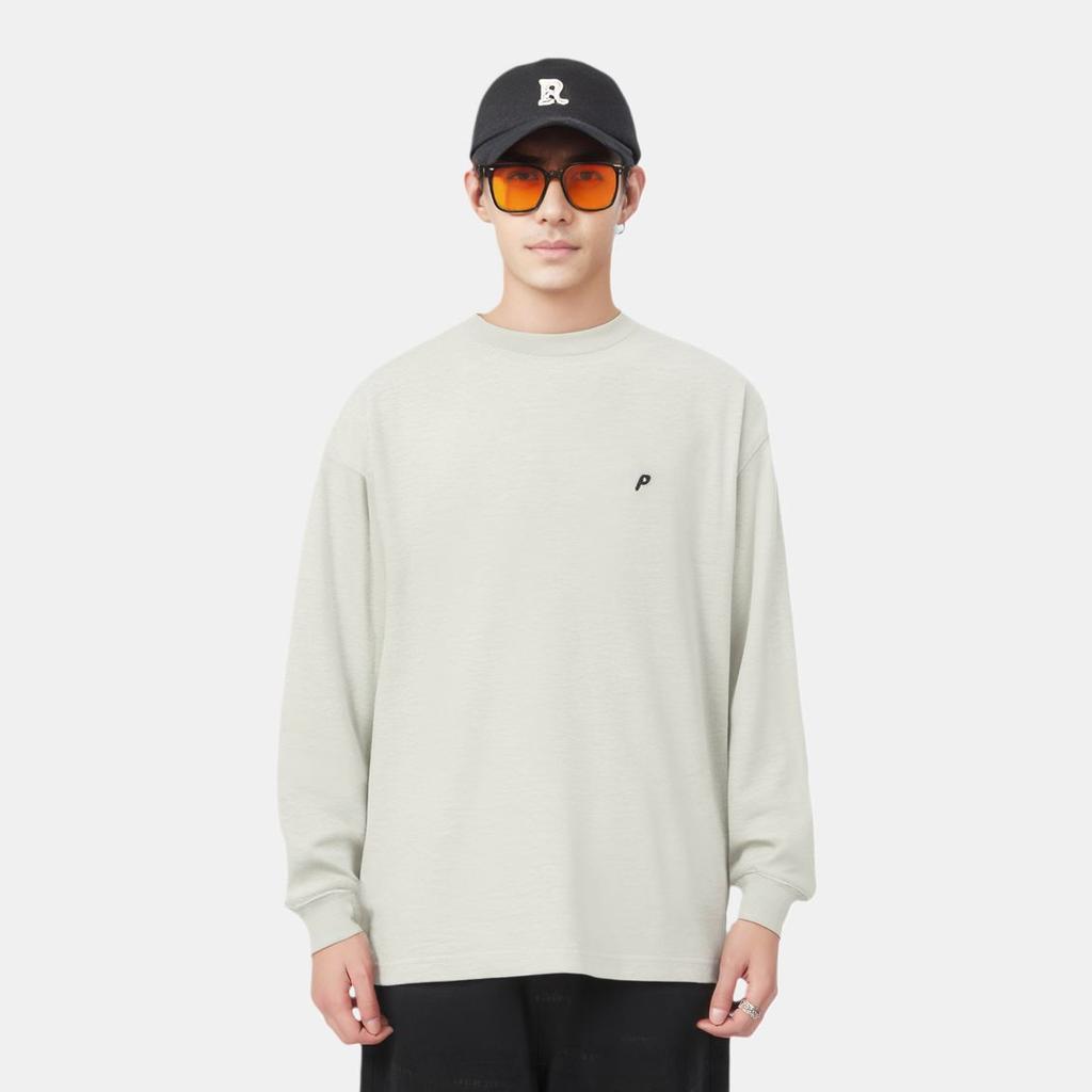 Palace Mock Neck 320 Crew Sweatshirt Men Sweatshirt Grey P23ES103