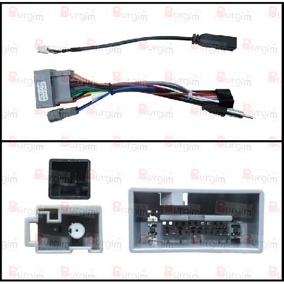 Car Radio Fascia Frame For Honda CR-Z 1 CRZ 2010-2016 9 Inch 2DIN Stereo Panel Wire Harness Connector Power Cord Cable Adapter