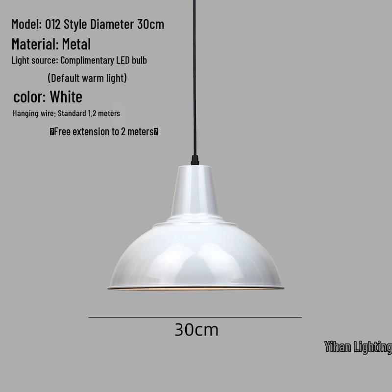 Modern Nordic Single-Head Pendant Light for Hotels, Bars, and Restaurants - Industrial Retro Style Lampshade.