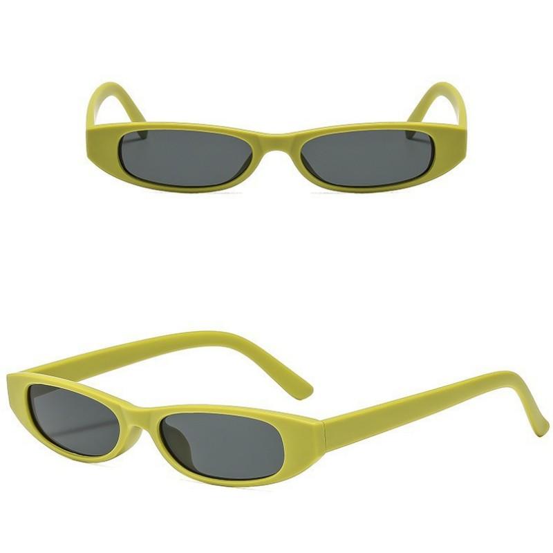 Vintage Small Frame Sunglasses For Men Women Niche Trendy Oval Candy Colored Glasses Fashion Outdoor Sunscreen Shades UV400