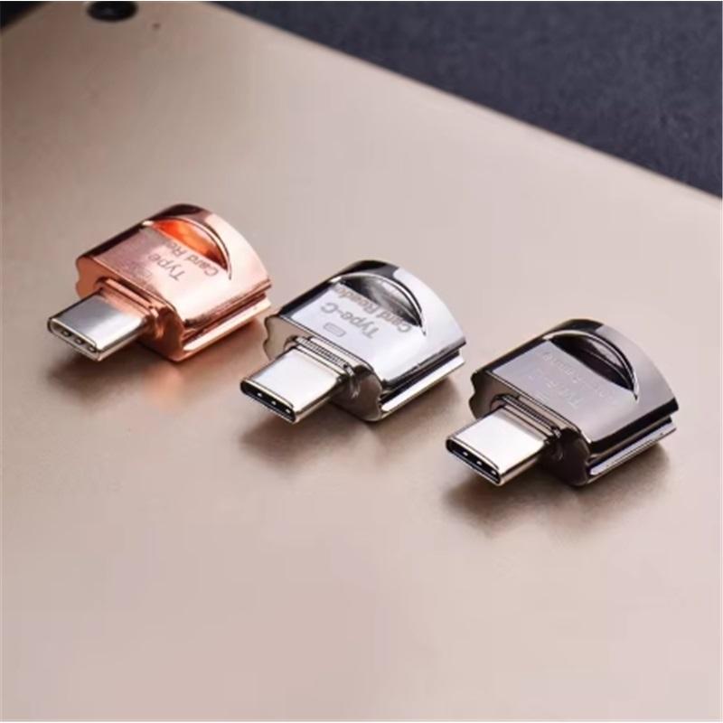 Type C To Micro-SD TF Adapter OTG Card Reader Mini Card Reader Smart Memory Card Reader For Phone Laptop