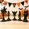 Dark Aesthetic Home Decor Gothic Faceless Witch Reaper Resin Statue, Vintage Black Robed Grim Figurine, Matte Scythe Figurine Desktop Ornament
