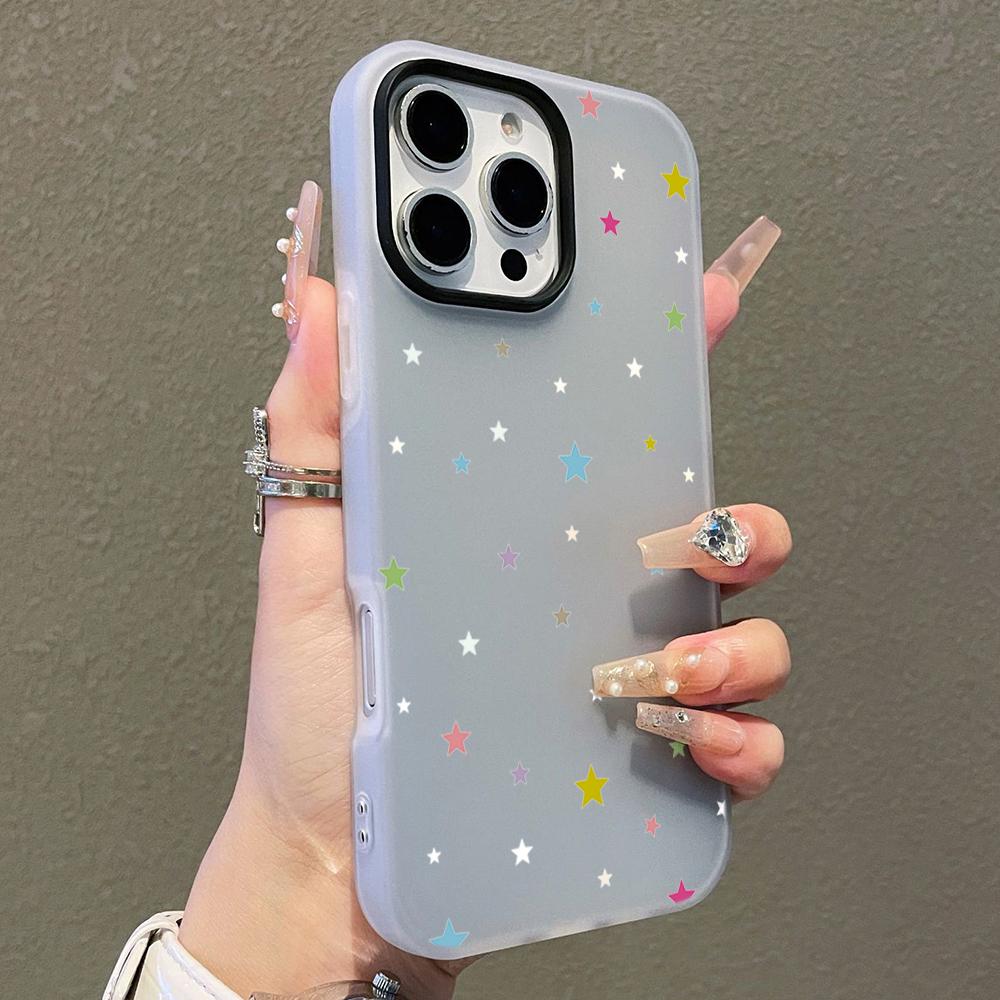 Luxury Candy Color Cute Star Phone Case for Redmi Note 12S 10 11 12 13 14 Pro Plus 5G Redmi 14C 13C 4G Shockproof Phone Cover