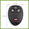 Car Replacement Key Fob Remote Control Shell Case KOBGT04A for Chevrolet HHR 2006-2011 4 Key Button Black Vehicle Components