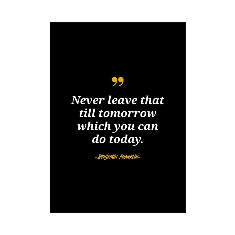 

Цитата Бенджамина Франклина Вдохновляющая картина на стене Печать на холсте Черно-белый постер для сада Гостиная Домашний декор Cuadros 21x30cm No Framed