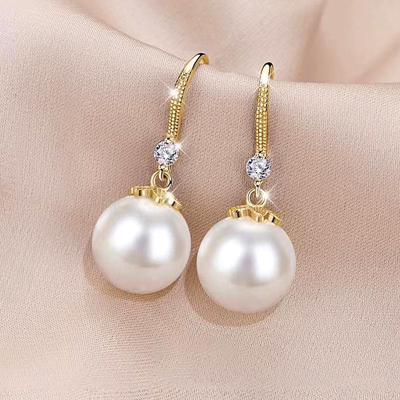 S999 Sterling Silver High-End Pearl Earrings for Women - 2024 Trend