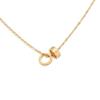 Vintage Double Ring Cubic Zirconia Pendant Necklace for Women