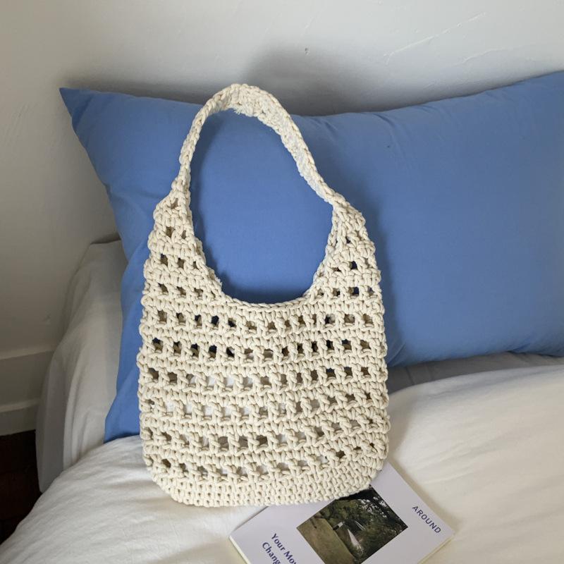 Summer versatile woven bags Summer fashion beach messenger bags Niche handmade shoulder straw bags