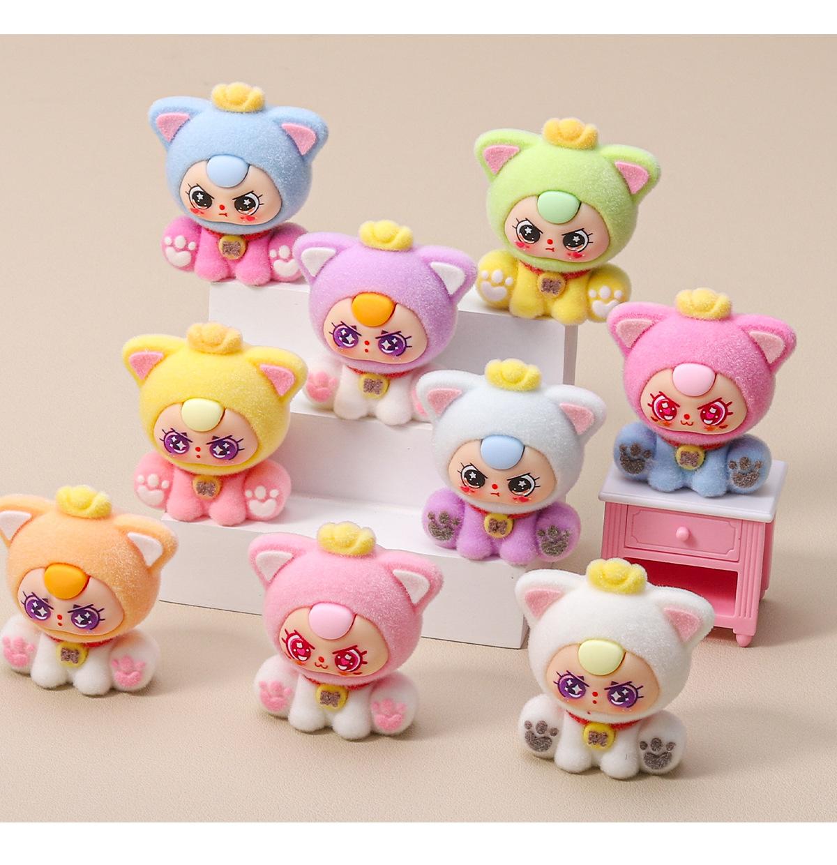 

9 шт./Набор Мини Игрушка-Фигурка Малыша Кошка Фигурка Настольное Украшение Модель Орнаменты Игрушки Мальчики Девочки Рождественские Подарки разноцветный