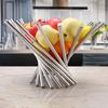 Yousheng Fruit Basket for Kitchen Counter Stainless Steel Fruit Bowl Folded Rotation Fruit Stand Holder Decorative Bread Vegetables Snacks Storage