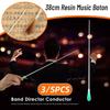 3/5 Stück Harz Musikstab Professioneller Dirigent Konzert Bühnenperformance Direktor Stab Orchesterdirigent Geschenk Musikelemente