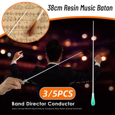 3/5PCS Resin Music Baton Professional Conductor Concert Stage Performance Director Wand Orchestra Conductor Gift Music Elements