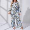 Large Size Women's Fashion Casual Printed Shirt & Two-Piece Set - Spring/Autumn Collection