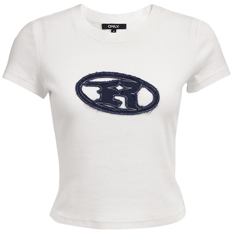 ONLY Women s Slim Fit Letter Stripe T-Shirt XS